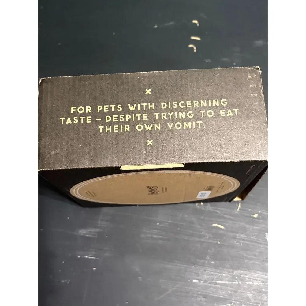 Brass Monkey After Dinner Drinks Ceramic Dog Bowl 40 oz Gold Foil NIB